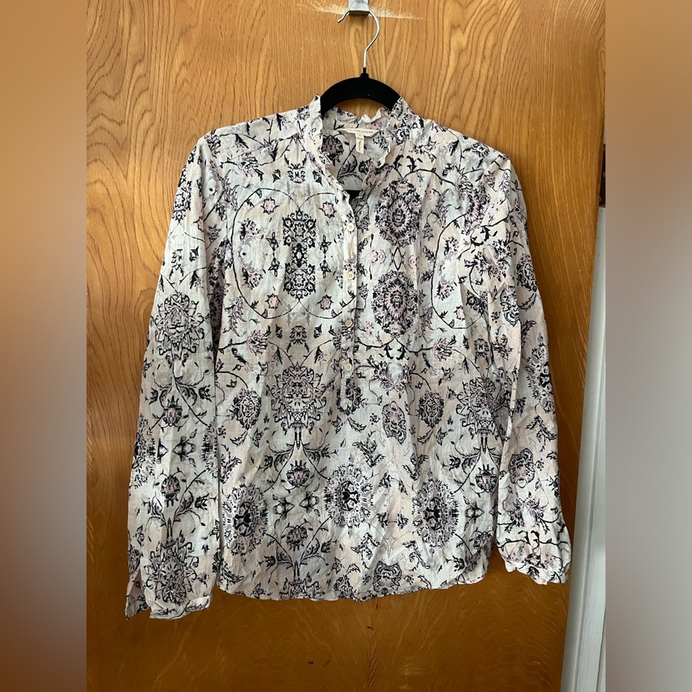 Rebecca Taylor floral print pop over blouse 2